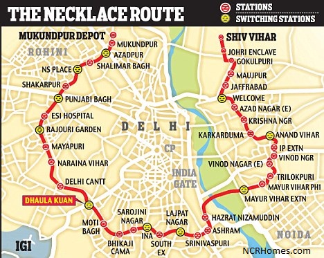 Rithala To Narela Metro Route Map Delhi Metro (Dmrc): Phase Iii Status - Ncrhomes.com - Latest News On  Ncr-Delhi Realty & Infra Projects